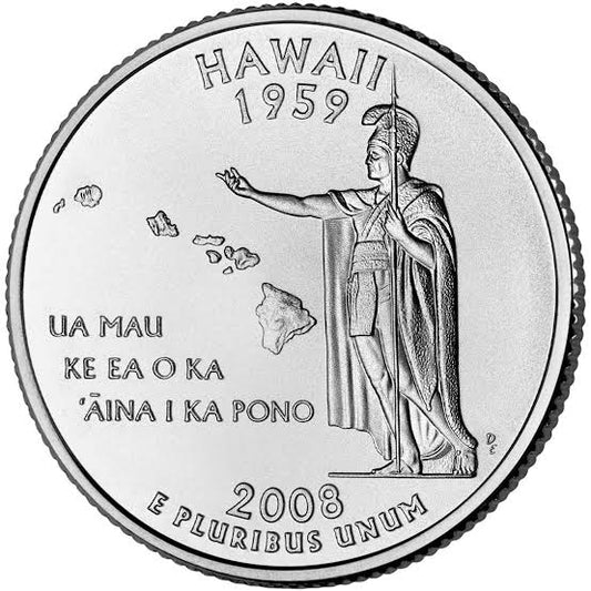 2008 USA – Hawaii State Quarter Dollar UNC coin