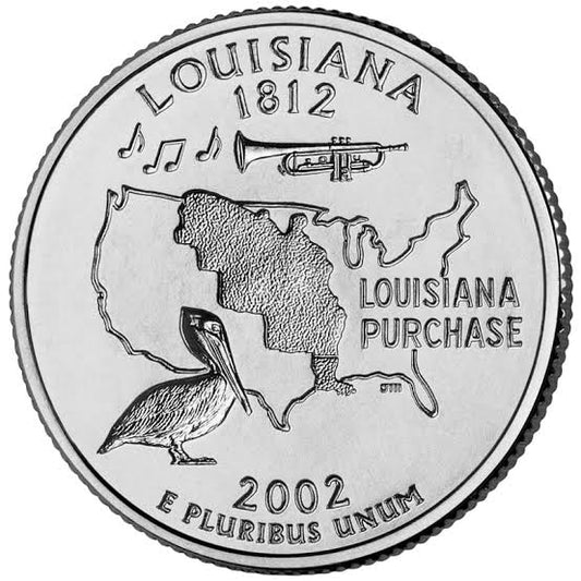 2002 USA – Louisiana State Quarter Dollar UNC coin