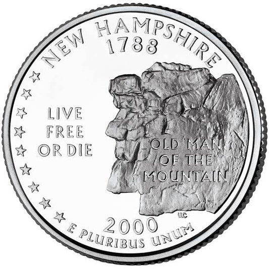 2000 USA – New Hampshire State Quarter Dollar UNC coin
