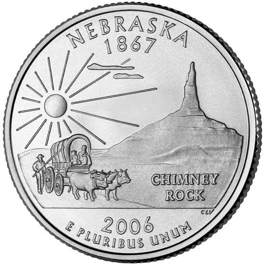 2006 USA – Nebraska State Quarter Dollar UNC coin