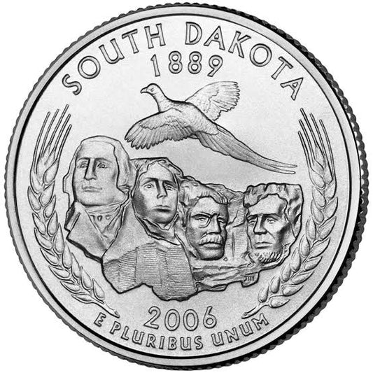 2006 USA – South Dakota State Quarter Dollar UNC coin