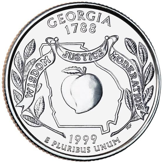 1999 USA – Georgia State Quarter Dollar UNC coin