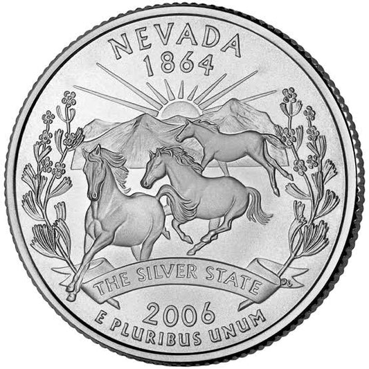 2006 USA – Nevada State Quarter Dollar UNC coin