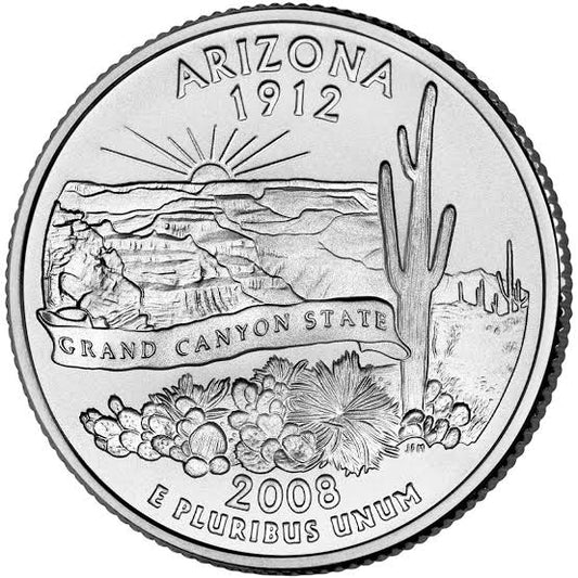 2008 USA – Arizona State Quarter Dollar UNC coin