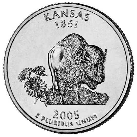 2005 USA – Kansas State Quarter Dollar UNC coin