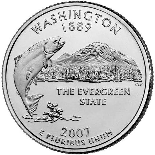2007 USA – Washington State Quarter Dollar UNC coin