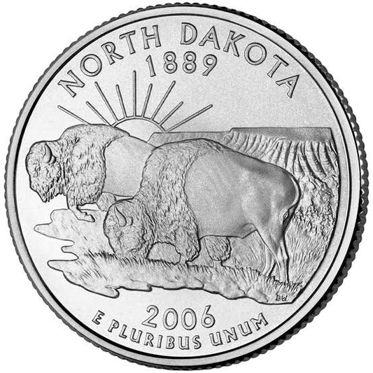 2006 USA – North Dakota State Quarter Dollar UNC coin