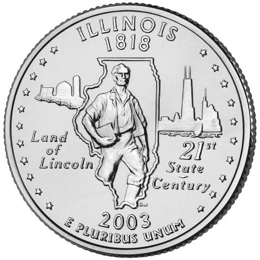 2003 USA – Illinois State Quarter Dollar UNC coin