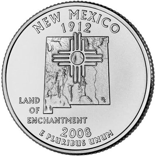 2008 USA – New Mexico State Quarter Dollar UNC coin