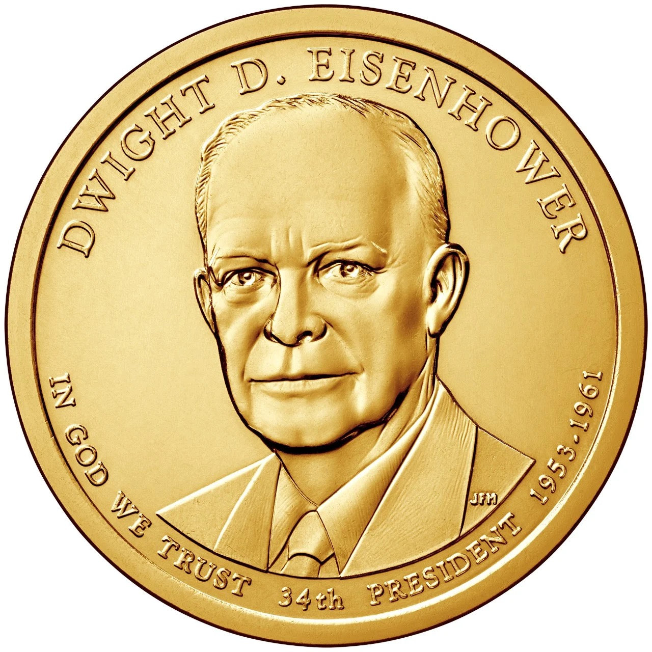 2015 USA -  Presidential Dollar Coin – Dwight D. Eisenhower