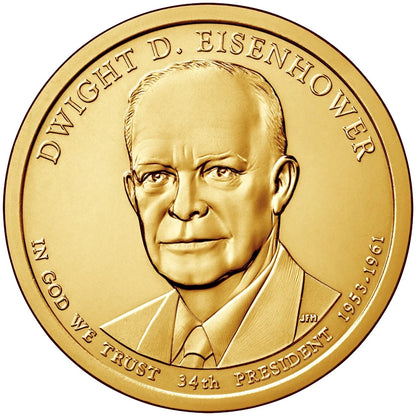 2015 USA -  Presidential Dollar Coin – Dwight D. Eisenhower