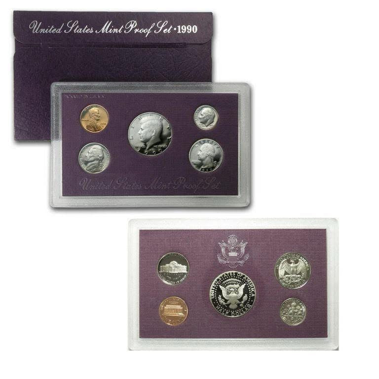 1990 USA - 5 Coins Mint Proof Set