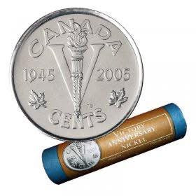 2005 Canada - 60th Anniversary of Victory – 5 Cents Special edition Mint Roll