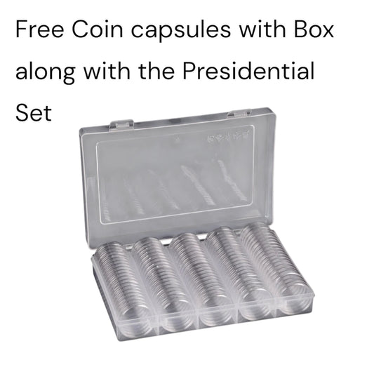 USA - Complete United States Presidential Dollar Coin Set With Free Coin Capsules Box