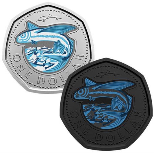2020 Barbados – 1 Dollar - Flying Fish – Glow in Dark