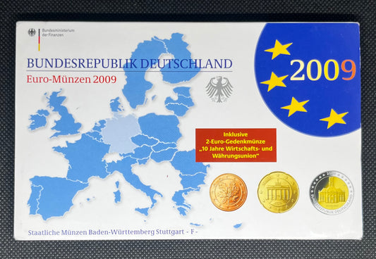 2009 Germany - 1c, 2c, 5c, 10c, 20c, 50c, €1, €2 - Euro Coin Set - Random Mint