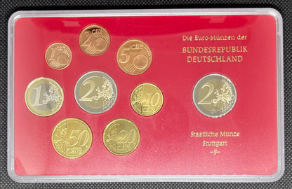 2008 Germany - 1c, 2c, 5c, 10c, 20c, 50c, €1, €2 - Euro Coin Set - Random Mint