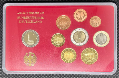 2008 Germany - 1c, 2c, 5c, 10c, 20c, 50c, €1, €2 - Euro Coin Set - Random Mint
