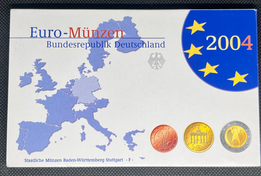 2004 Germany - 1c, 2c, 5c, 10c, 20c, 50c, €1, €2 - Euro Coin Set - Random Mint