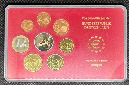 2004 Germany - 1c, 2c, 5c, 10c, 20c, 50c, €1, €2 - Euro Coin Set - Random Mint