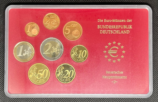 2002 Germany - 1c, 2c, 5c, 10c, 20c, 50c, €1, €2 - Euro Coin Set - Random Mint
