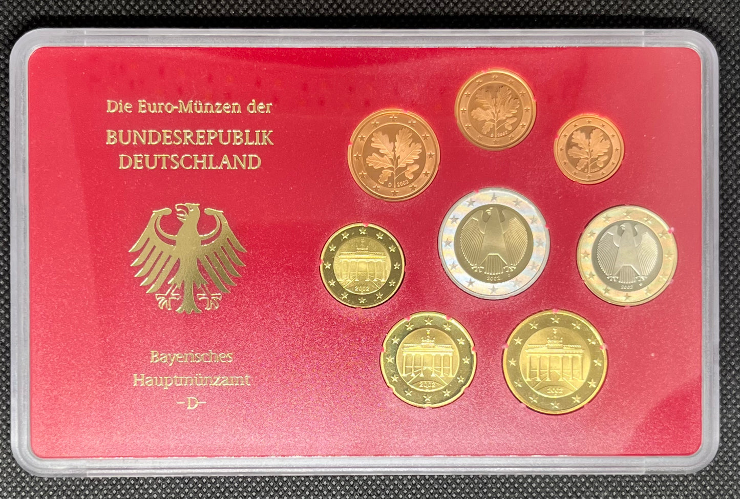 2002 Germany - 1c, 2c, 5c, 10c, 20c, 50c, €1, €2 - Euro Coin Set - Random Mint