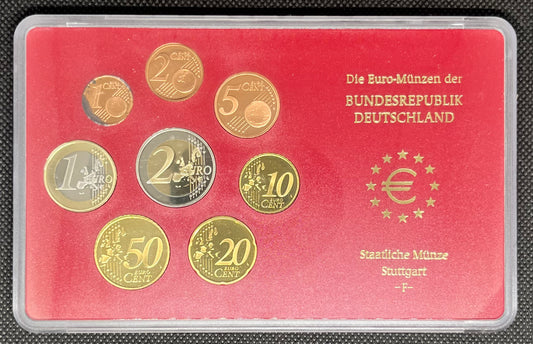 2003 Germany - 1c, 2c, 5c, 10c, 20c, 50c, €1, €2 - Euro Coin Set - Random Mint