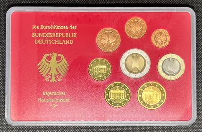2003 Germany - 1c, 2c, 5c, 10c, 20c, 50c, €1, €2 - Euro Coin Set - Random Mint