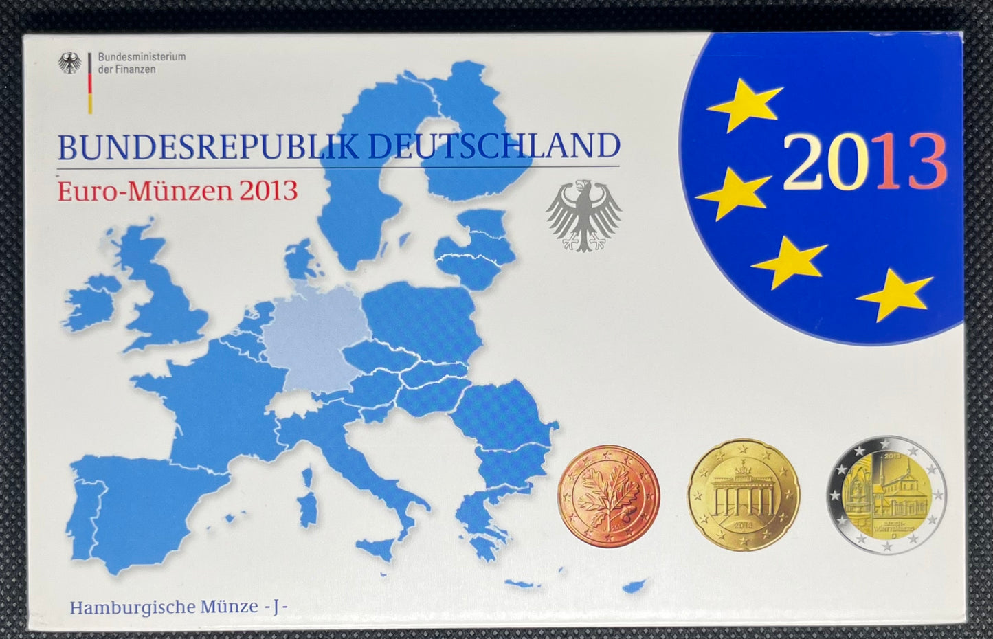 2013 Germany - 1c, 2c, 5c, 10c, 20c, 50c, €1, €2 - Euro Coin Set - Random Mint