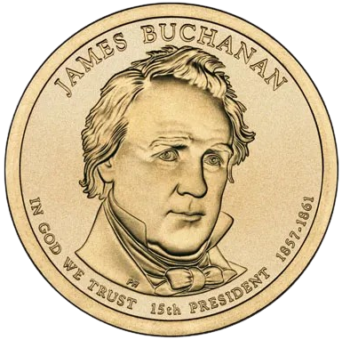 2010 USA -  Presidential Dollar Coin – James Buchanan