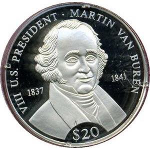 2000 Liberia – 20 Dollars - U.S. Presidents Series – Martin Van Buren