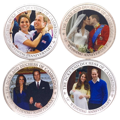 2021 East Caribbean states - 1 Dollar(4 Coins) - The Duke and Duchess of Cambridge – 10th Wedding Anniversary Crown Set