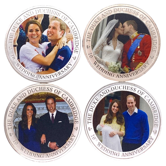 2021 East Caribbean states - 1 Dollar(4 Coins) - The Duke and Duchess of Cambridge – 10th Wedding Anniversary Crown Set