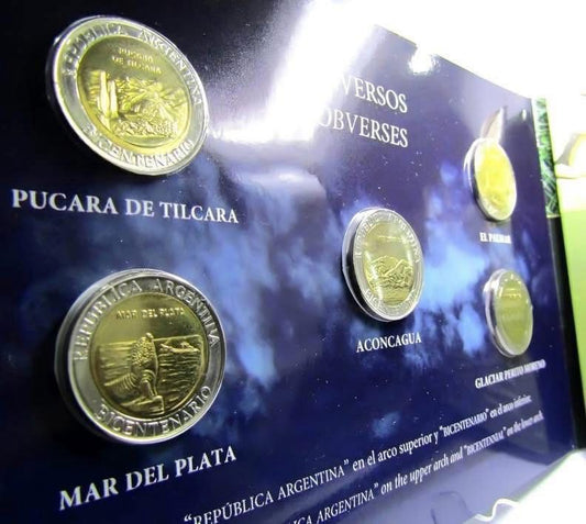 2010 Argentina - Bicentennial of the May Revolution – Blister Coin Set