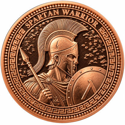 1 Troy oz - Spartan Warrior – Full Copper Round