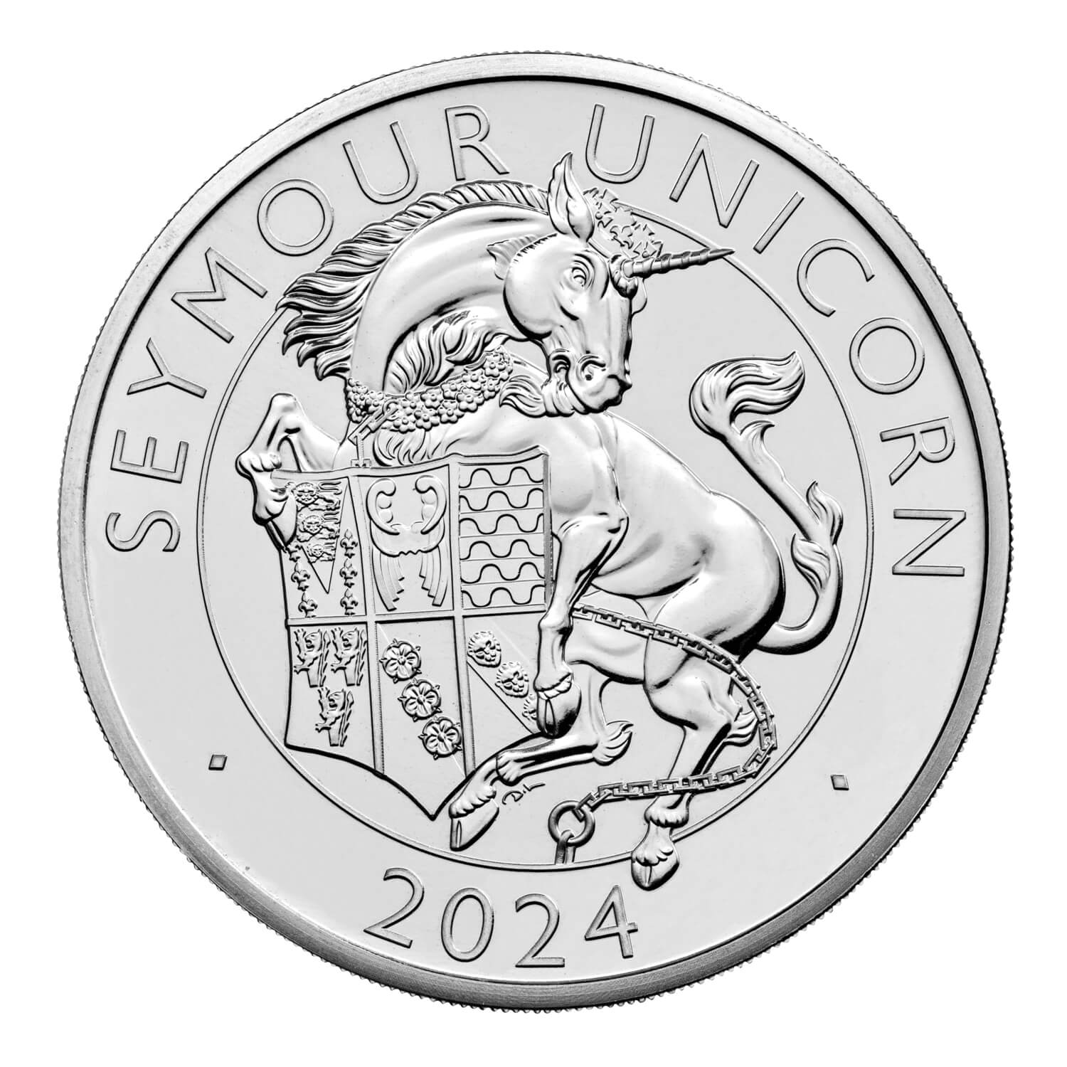 Royal Tudor Beasts 05 The Seymour Unicorn Commemorative Coin with Royal Mint Original Folder image 2