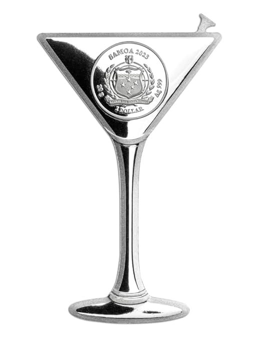 2023 Samoa - MARTINI Cocktail Silver Proof Coin in Original Mint Pack image 2