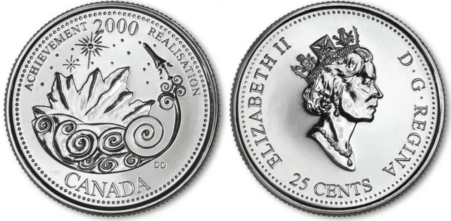 2000 Canada - 25 Cents - Millennium Quarters Series - Achievement