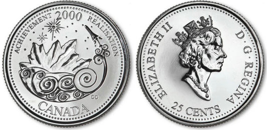 2000 Canada - 25 Cents - Millennium Quarters Series - Achievement
