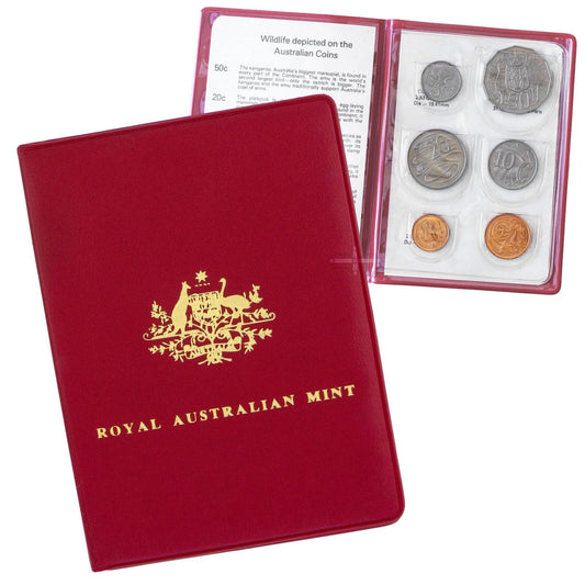 1981 Australia – 1c, 2c, 5c, 10c, 20c, 50c – Mint Set – Uncirculated Coins in Wallet