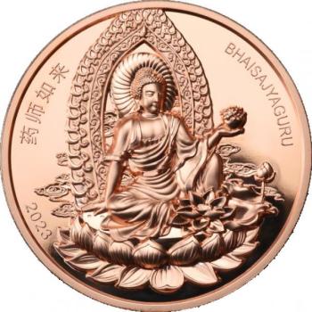 Bhaisagyaguru: Healing Buddha Piedfort Commemorative Coin with Original Mint Pack image 1