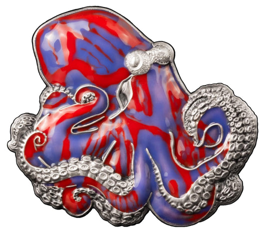 2024 - Barbados - OCTOPUS Great Master of Colour Change Silver Coin in Original Mint Pack image 1