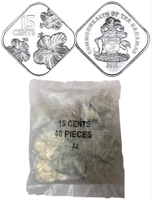 2018  Bahamas - 15 Cents – Magnetic Type Sealed Packet