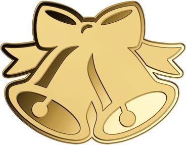 Chad - 2023 Golden Bells Shaped Commemorative Gold Coin in Original Mint Pack image 1