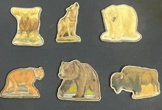 Somalia - 6 Animal Shaped Colored Coins Set USED image 0