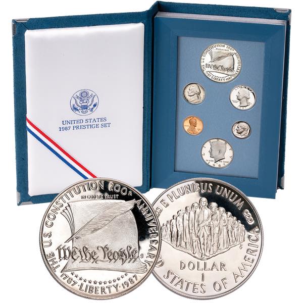 1987 U.S. Prestige Proof Set – U.S. Constitution Bicentennial Silver