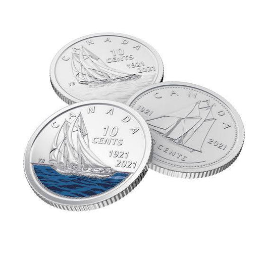 2021 Canada - 100th Anniversary of Bluenose – 3-Coin Tribute Set