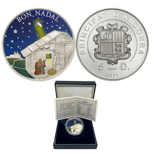 2011 Andorra - 5 Dinars - Bon Nadal – Christmas Commemorative Coin