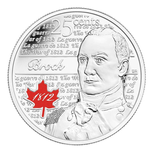 2013 Canada - War of 1812 – Coloured 25¢ Coins Set