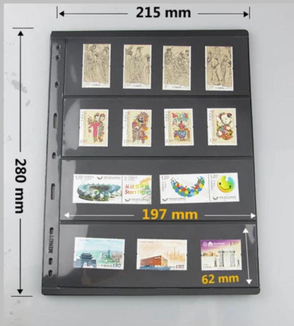 Double Sided Sheets to Store Currency Notes and Stamps - 4 Grid image 1